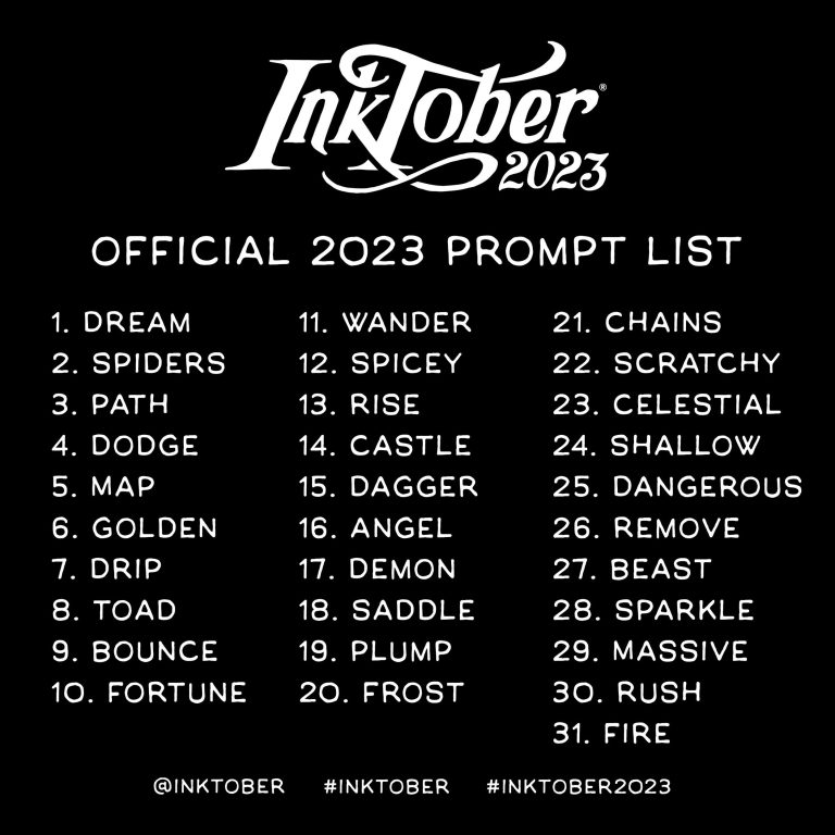 Inktober 2023 Prompts